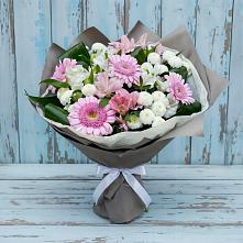 Букет цветов из:  Герберы, Альстромерии и Хризантемы в Оричах