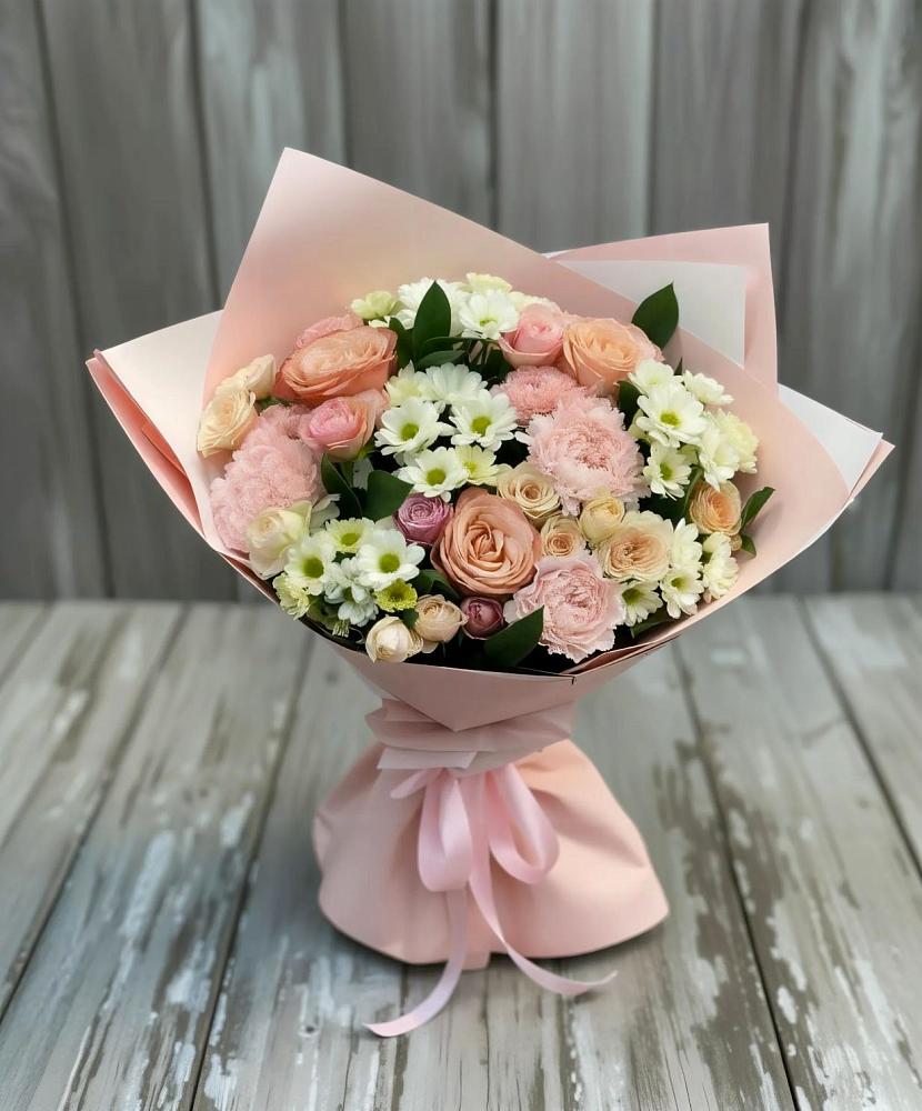 Букет цветов из: Гвоздики, Розы и Хризантемы в Оричах