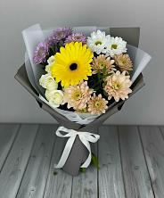 Букет цветов из:  Розы, Герберы и Хризантемы в Оричах