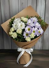 Букет цветов из:  Хризантемы и Розы в Оричах