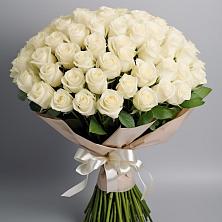 Букет 101 беля роза Белоснежка в Оричах