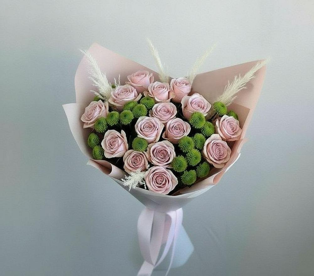 Букет цветов из: Розы и Хризантемы в Оричах