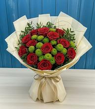 Букет цветов из:  Розы и Хризантемы в Оричах