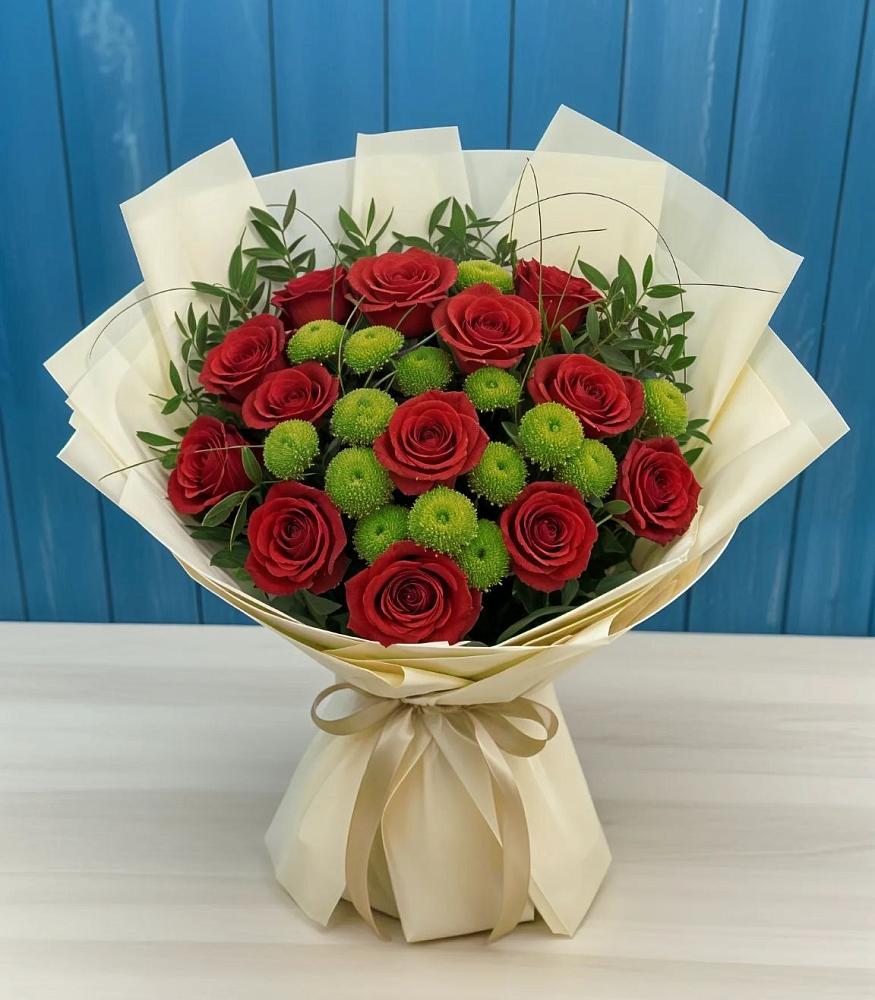 Букет цветов из: Розы и Хризантемы в Оричах